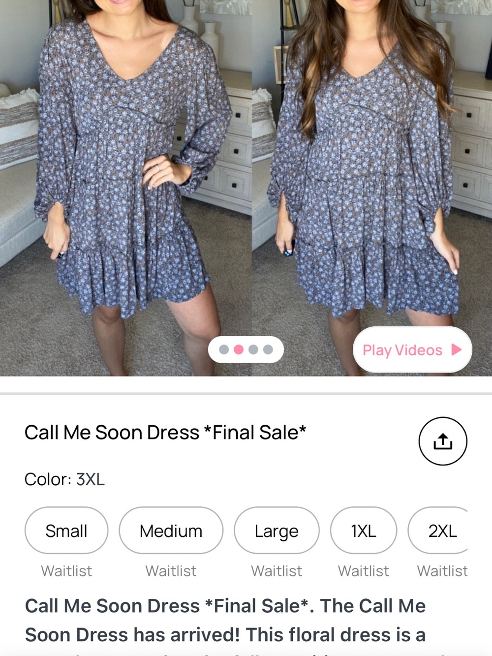 Call Me Soon Floral V-Neck Tiered Mini Dress - Blue